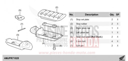 KIT,COMFORTABLE PILLION STEP NT1100DES de 2025